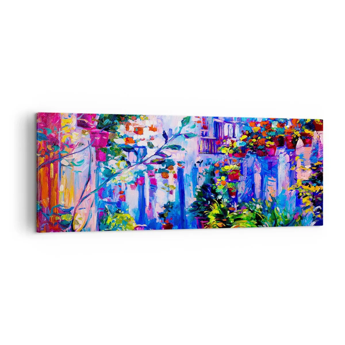 Obraz na plátne - Impresia - talianska ulička - 140x50 cm