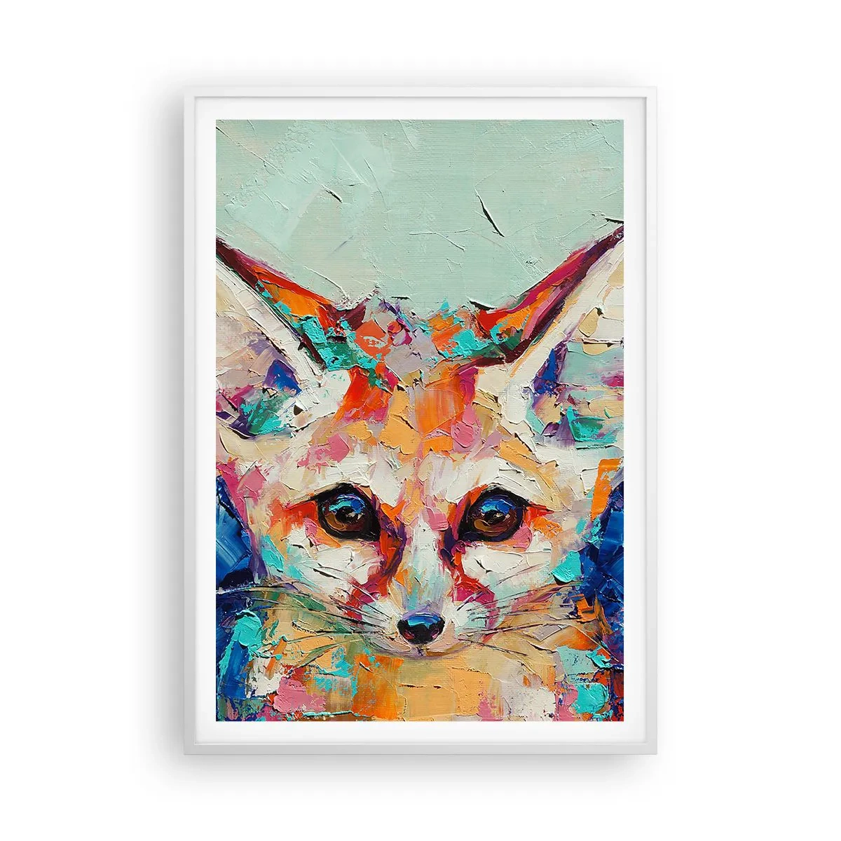 Plagát v bielom ráme - Ste na mňa pripravení? - 70x100 cm