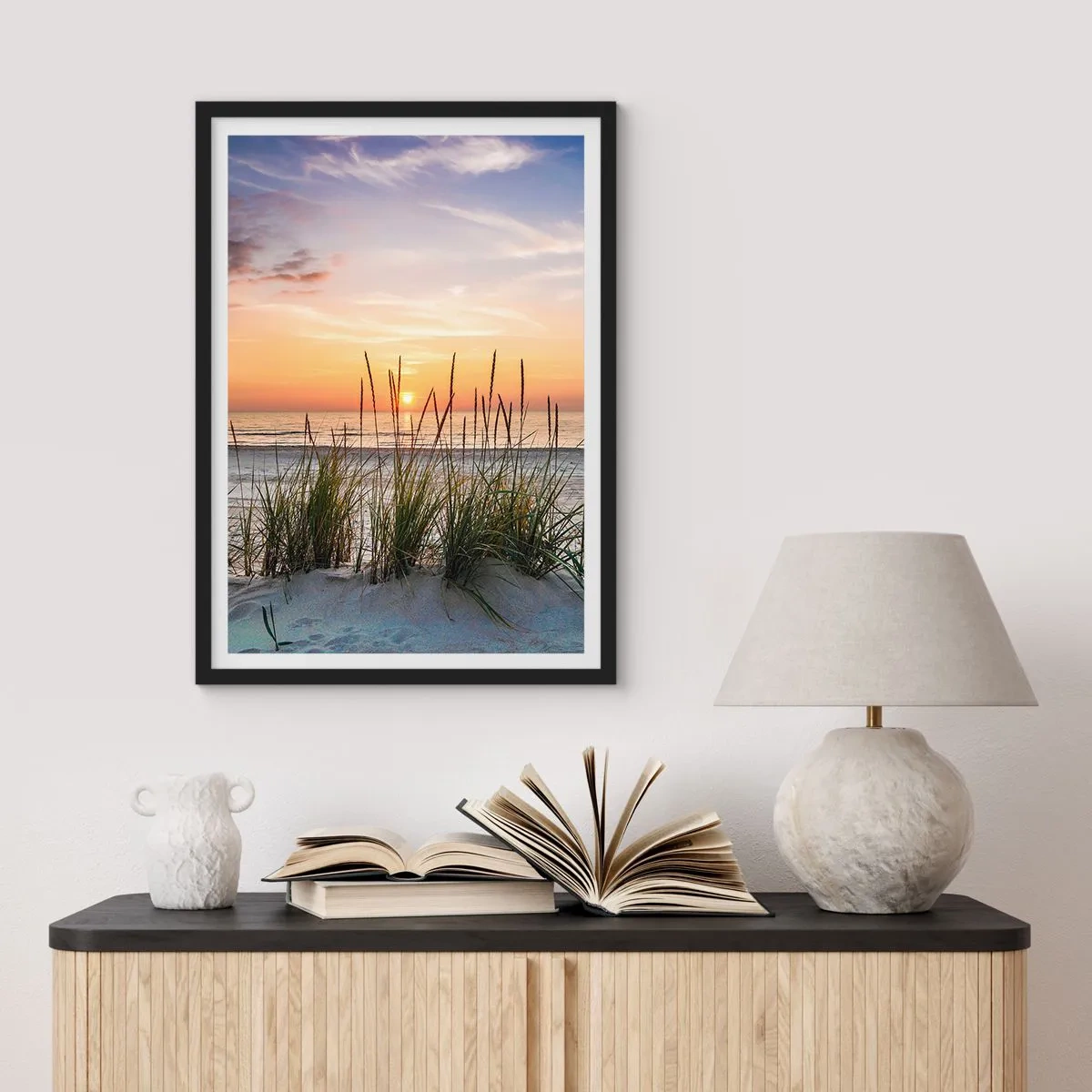 Plagát v čiernom ráme - Pozri sa, predstav si a pociť - 61x91 cm