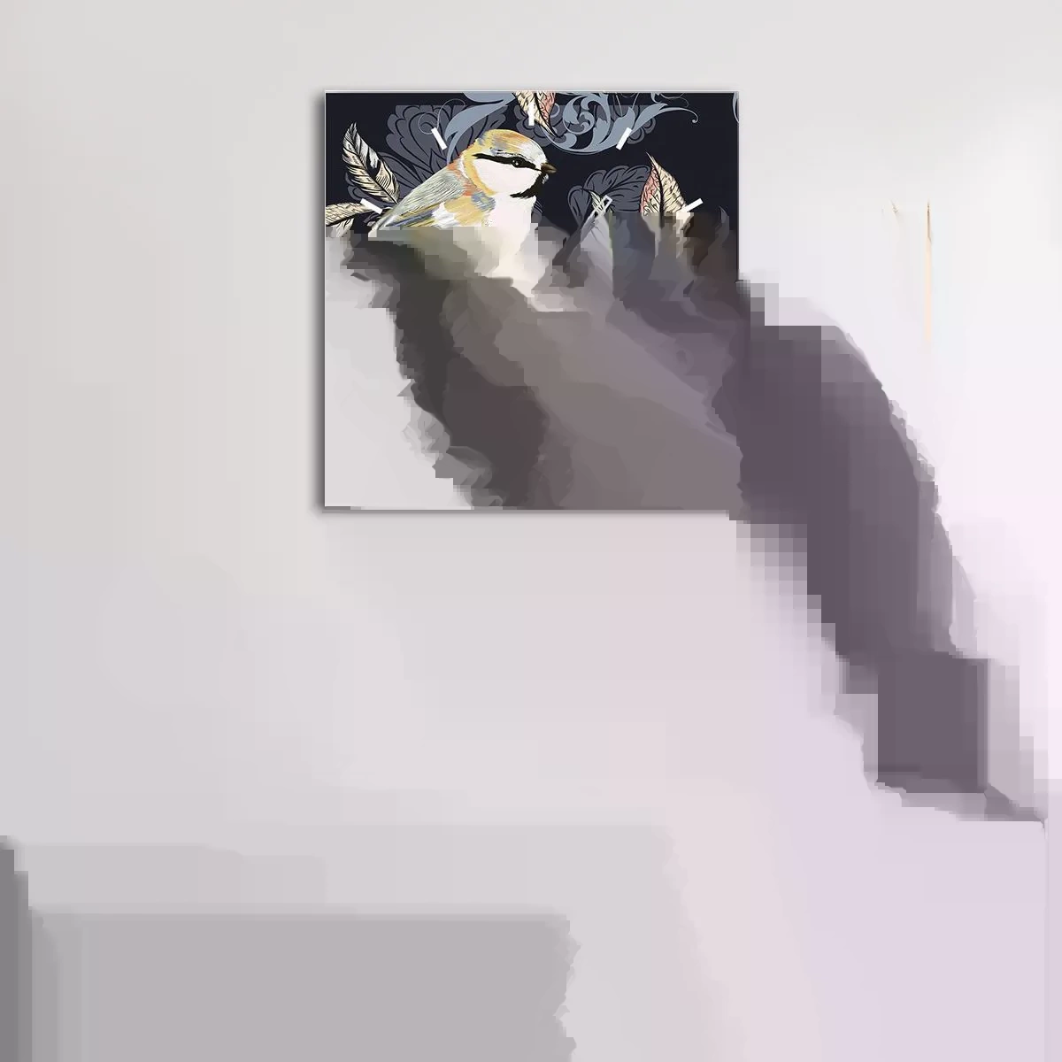 Nástenné hodiny - Žltomodrá pieseň - 30x30 cm