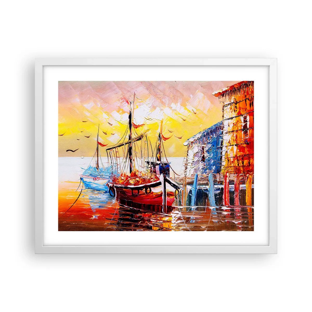 Plagát v bielom ráme - Šťastný návrat - 50x40 cm