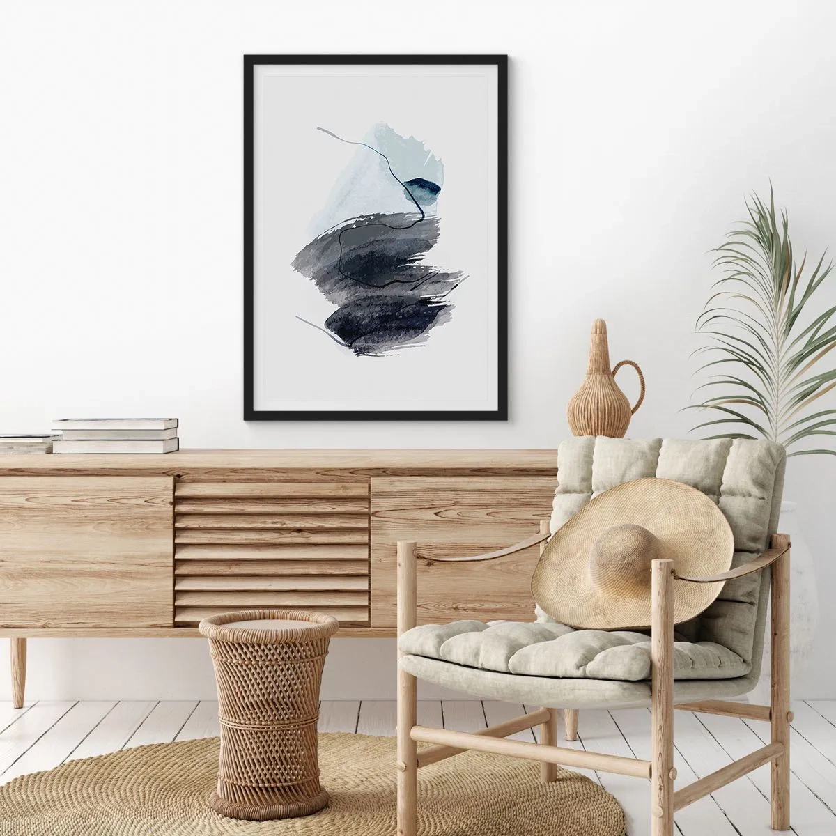 Plagát v čiernom ráme - Intenzita a pohyb - 40x50 cm