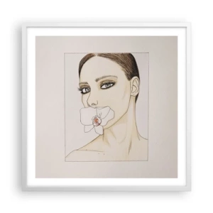 Plagát v bielom ráme - Symbol elegancie a krásy - 60x60 cm