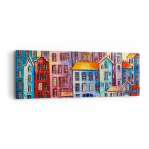 Obraz na plátne - Mesto ako z rozprávky - 90x30 cm