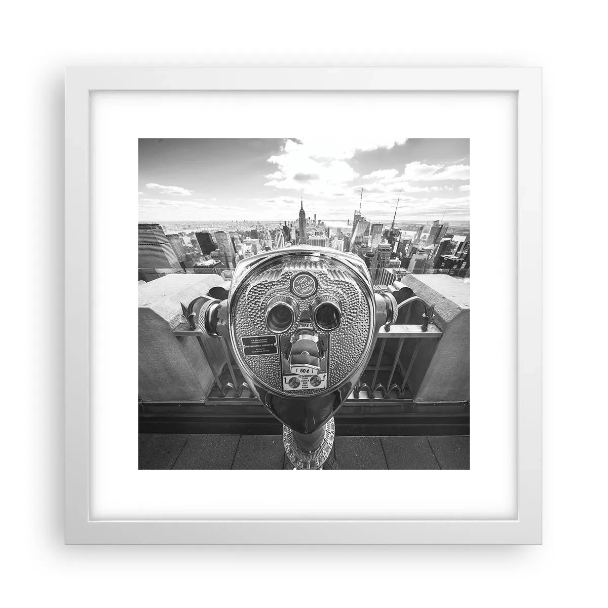 Plagát v bielom ráme - Mesto nad mestami - 30x30 cm