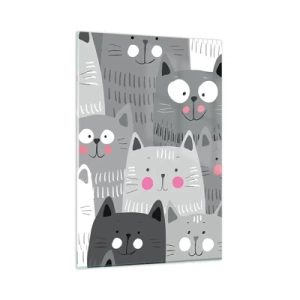 Obraz na skle - Mačací svet - 80x120 cm