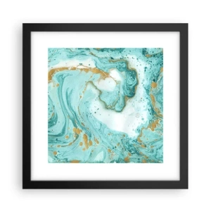 Plagát v čiernom ráme - Pod veľkou vlnou z epochy Edo - 30x30 cm