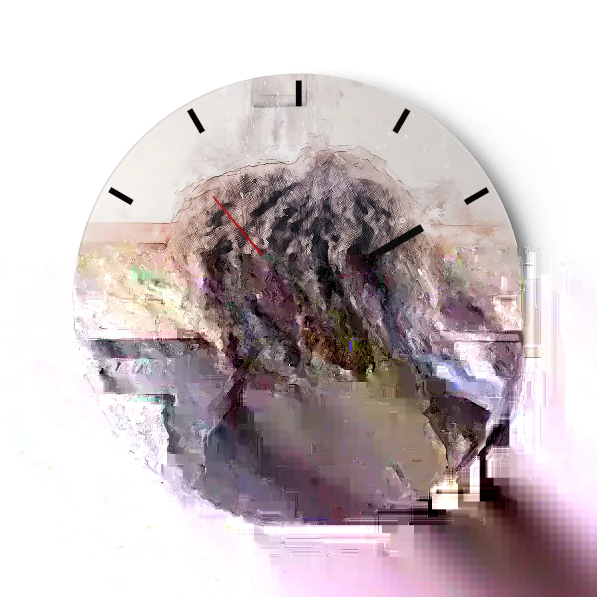 Nástenné hodiny - V novom svete - 40x40 cm