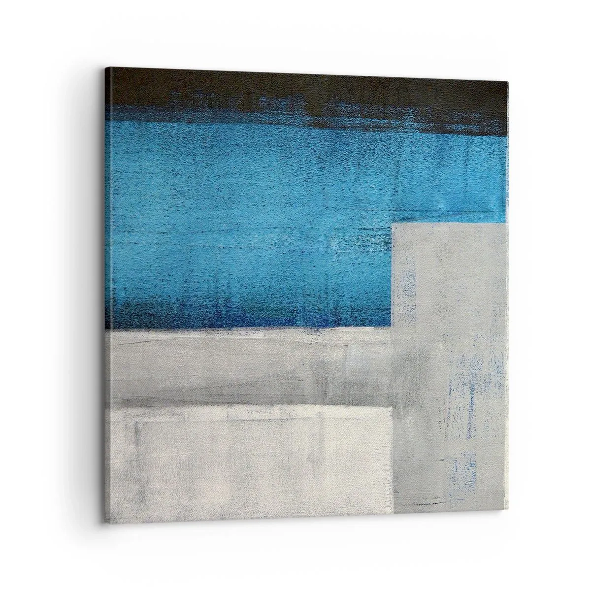 Obraz na plátne - Poetická kompozícia šedej a modrej - 60x60 cm