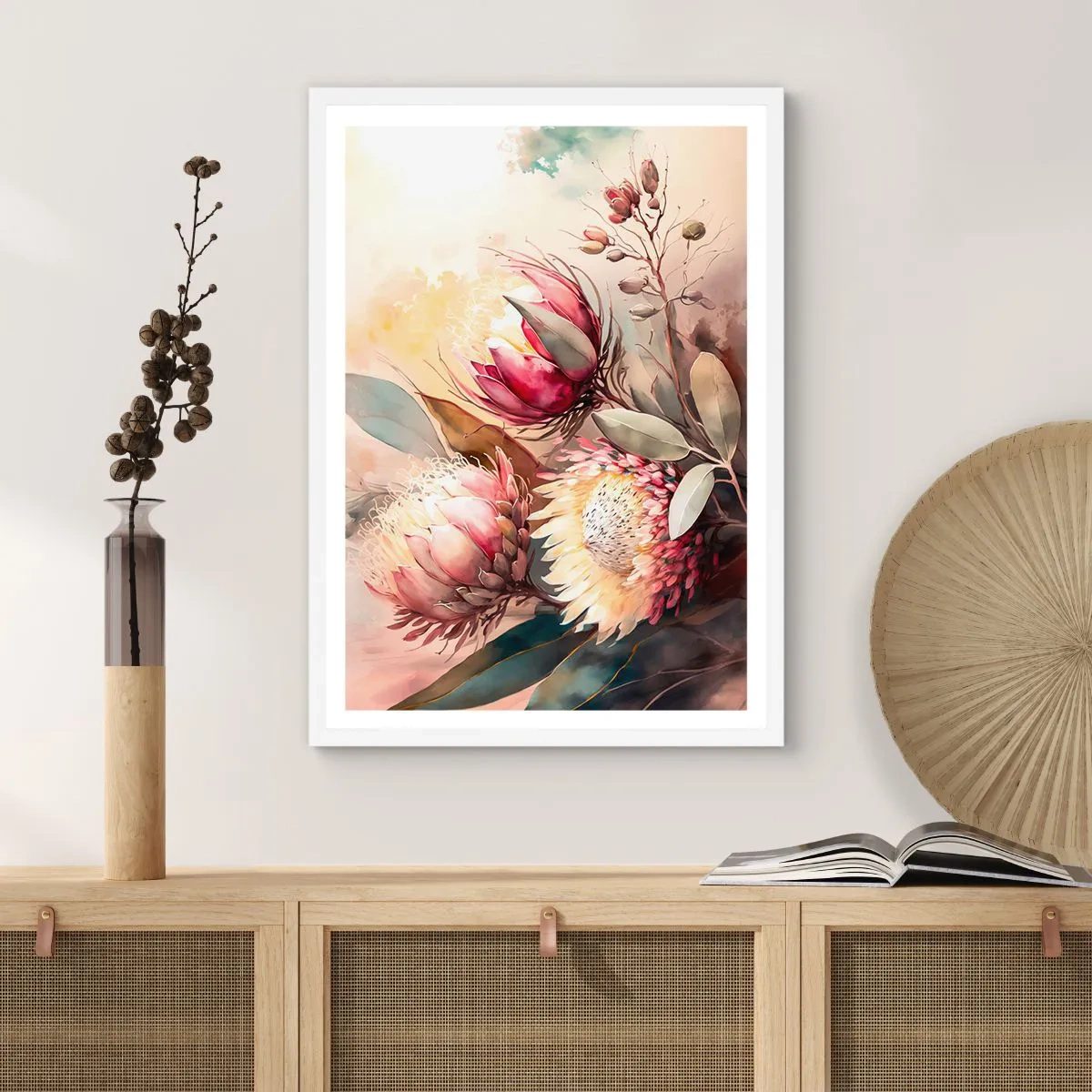 Plagát v bielom ráme - Z profilu a en face - 50x70 cm