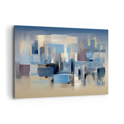 Obraz na plátne - Modrá konštrukcia - 100x70 cm