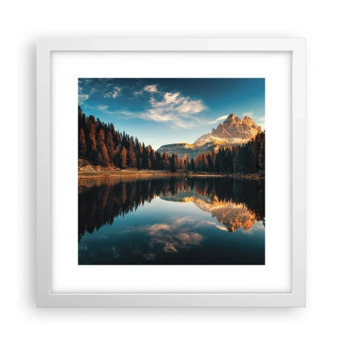 Plagát v bielom ráme - Dvojitá krajina - 30x30 cm