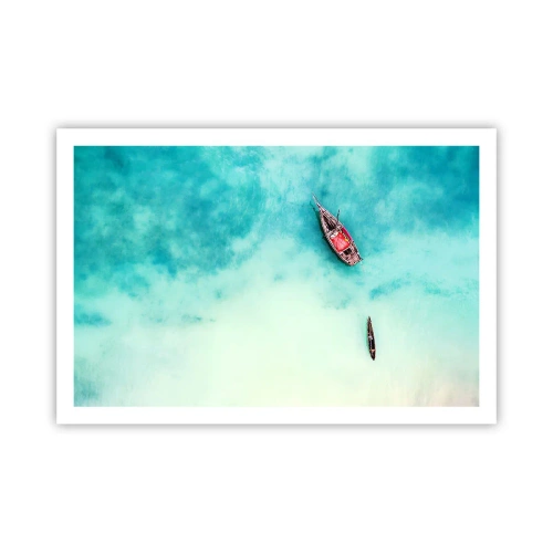 Plagát - Pretože na plážach Zanzibaru, keď je prebytok vody… - 91x61 cm