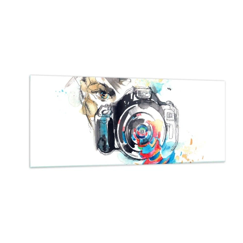 Obraz na skle - Okom objektívu - 100x40 cm