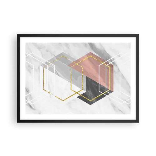 Plagát v čiernom ráme - Reťazová kompozícia - 70x50 cm