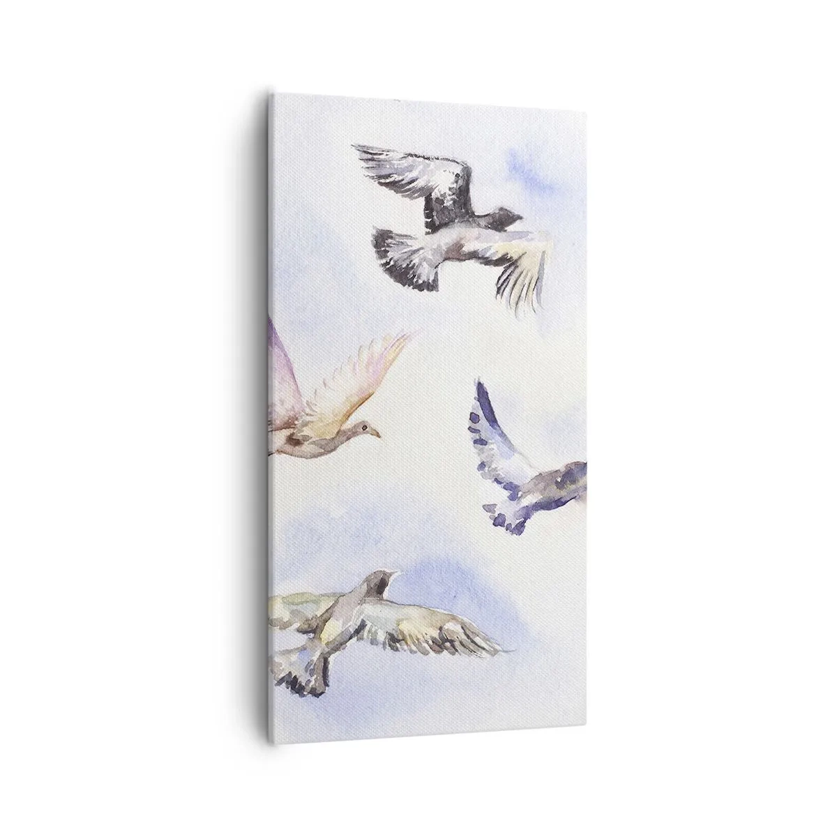 Obraz na plátne - Sloboda v šedej a modrej - 55x100 cm