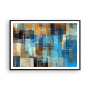 Plagát v čiernom ráme - Cez modrý závoj - 100x70 cm