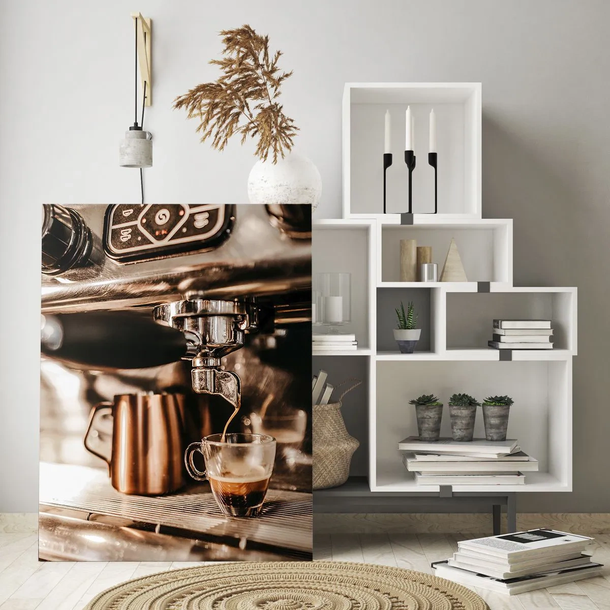 Obraz na skle - Jas kávy - 50x70 cm