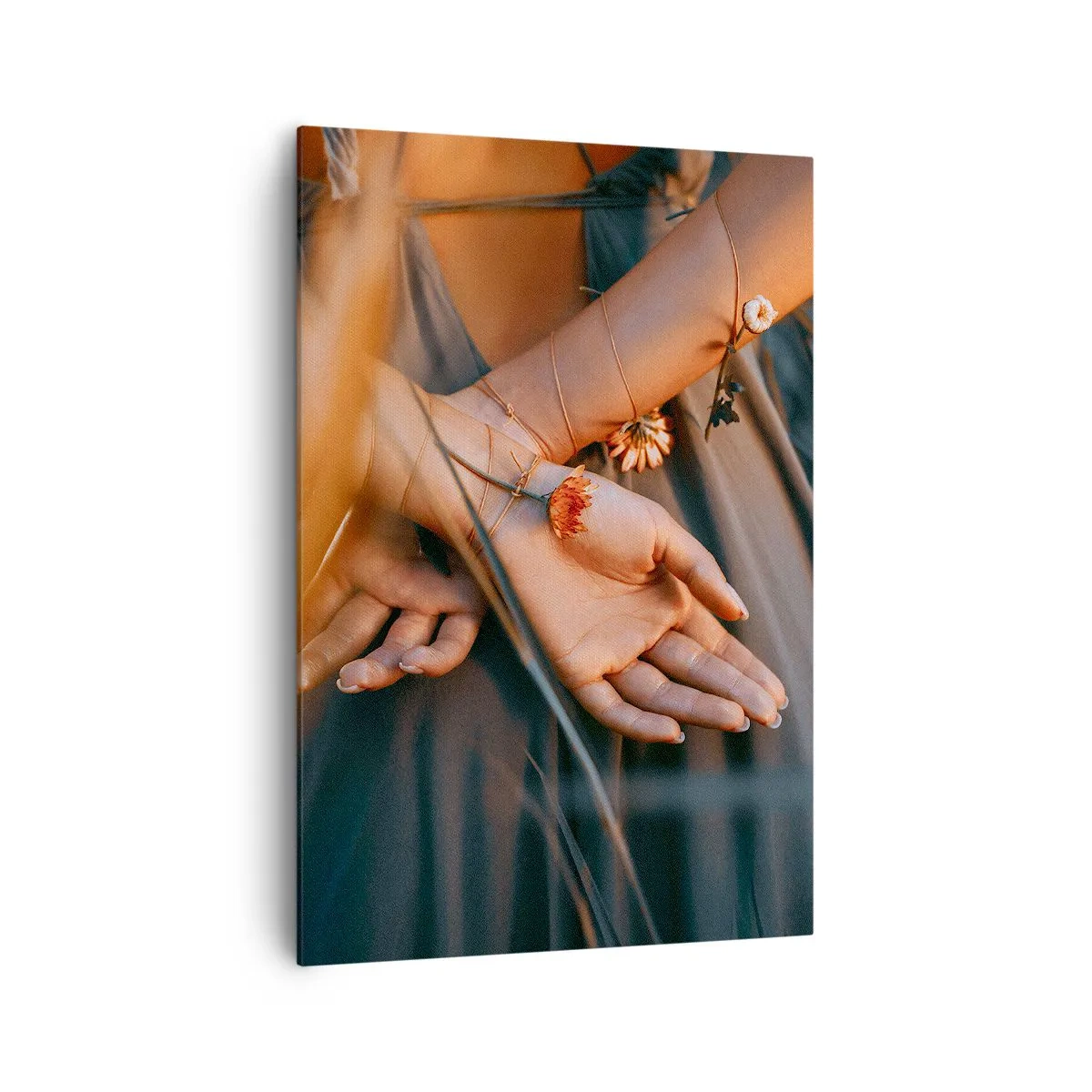 Obraz na plátne - Prepojená s prírodou - 70x100 cm