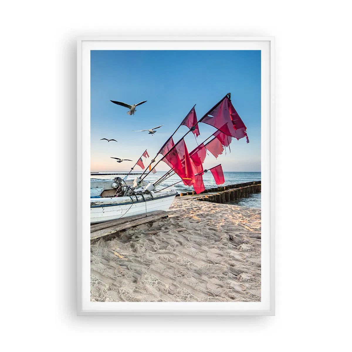 Plagát v bielom ráme - Zaslúžená prestávka - 70x100 cm