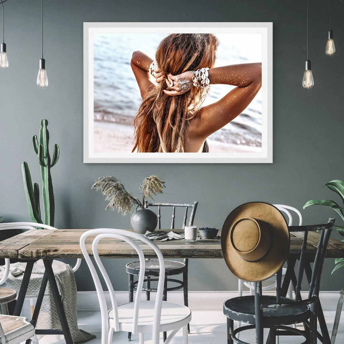 Plagát v bielom ráme - Sestra vody a slnka - 40x30 cm