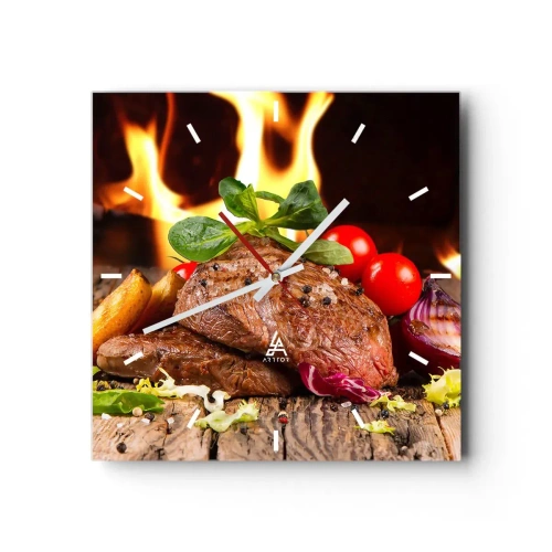 Nástenné hodiny - Vykúzlené žiarou - 40x40 cm