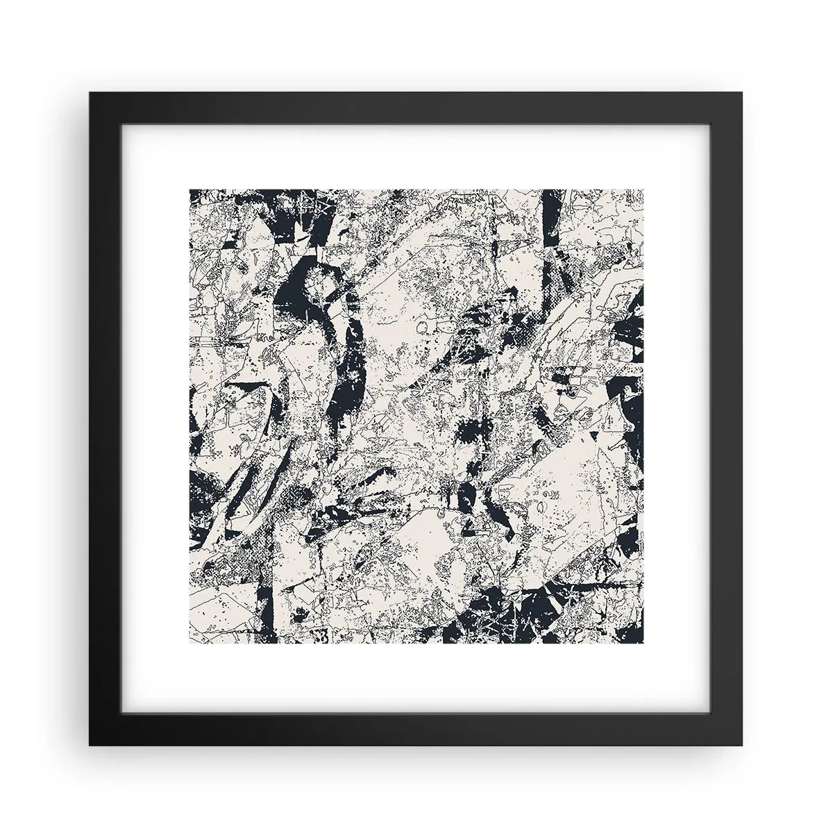 Plagát v čiernom ráme - Prelínanie protikladov - 30x30 cm