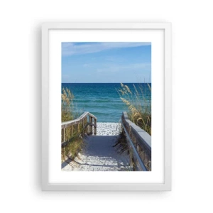 Plagát v bielom ráme - Na slnku, vo vetre - 30x40 cm