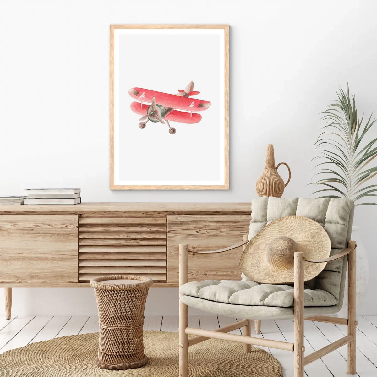 Plagát v ráme zo svetlého duba - Pripravený na vysoký let - 61x91 cm