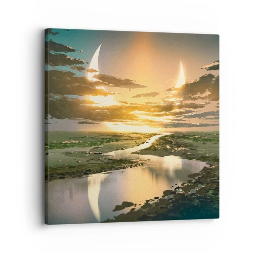 Obraz na plátne - Niekde vo vzdialenej galaxii - 30x30 cm