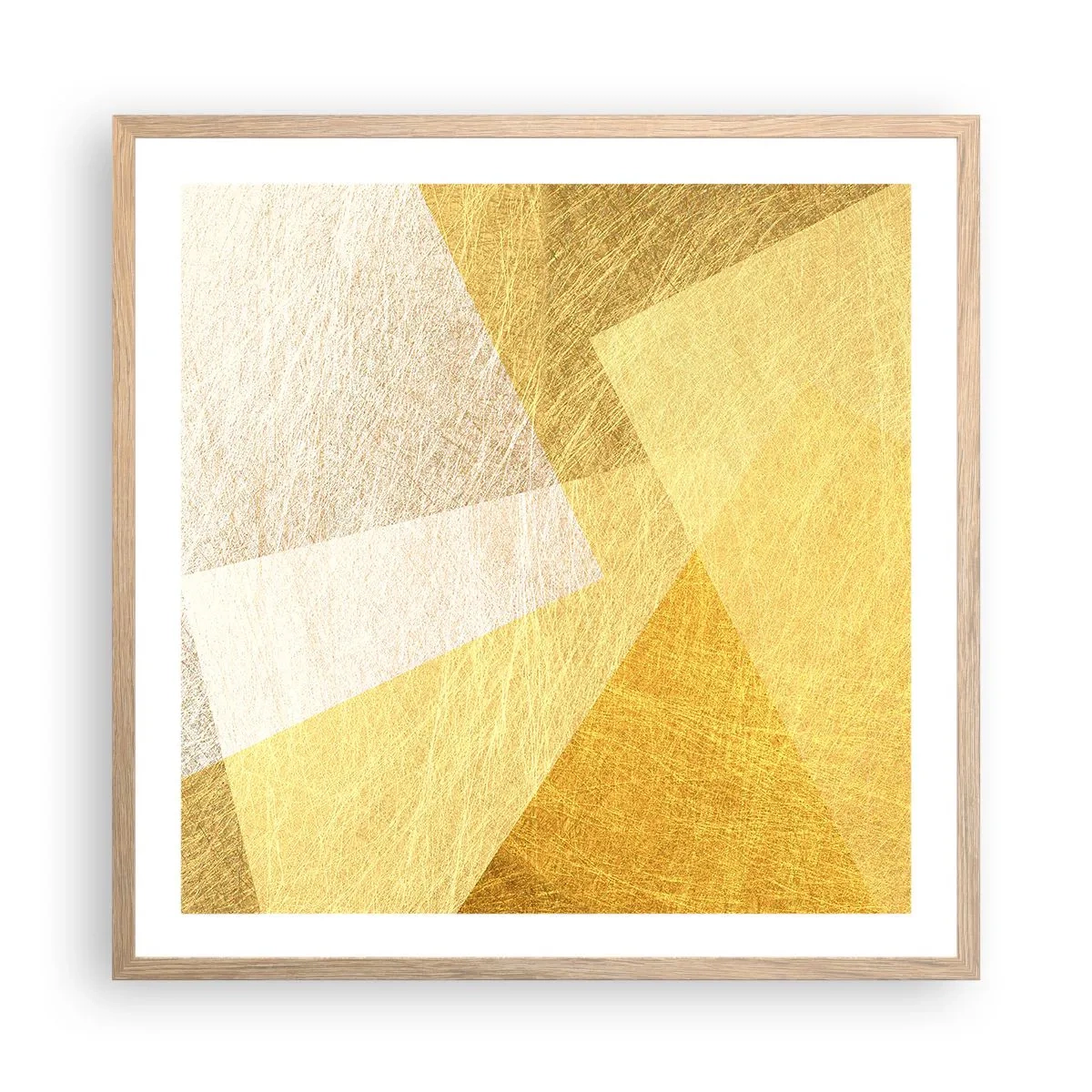 Plagát v ráme zo svetlého duba - Počasie geometrie - 60x60 cm