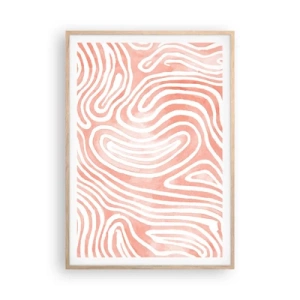 Plagát v ráme zo svetlého duba - V koralovom labyrinte - 70x100 cm