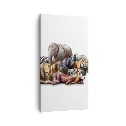 Obraz na plátne - Africká rodinná fotografia - 55x100 cm