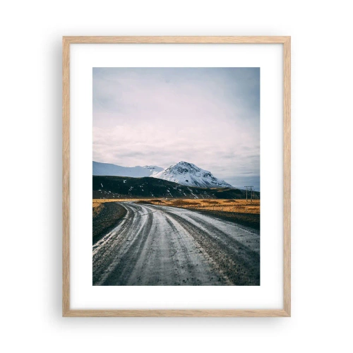 Plagát v ráme zo svetlého duba - V islandskom štýle - 40x50 cm