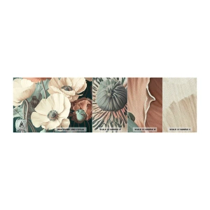 Vzorka fototapety Premium Sand - Šepot makov - Kvety, Rastliny, Pastel - 100x30 cm