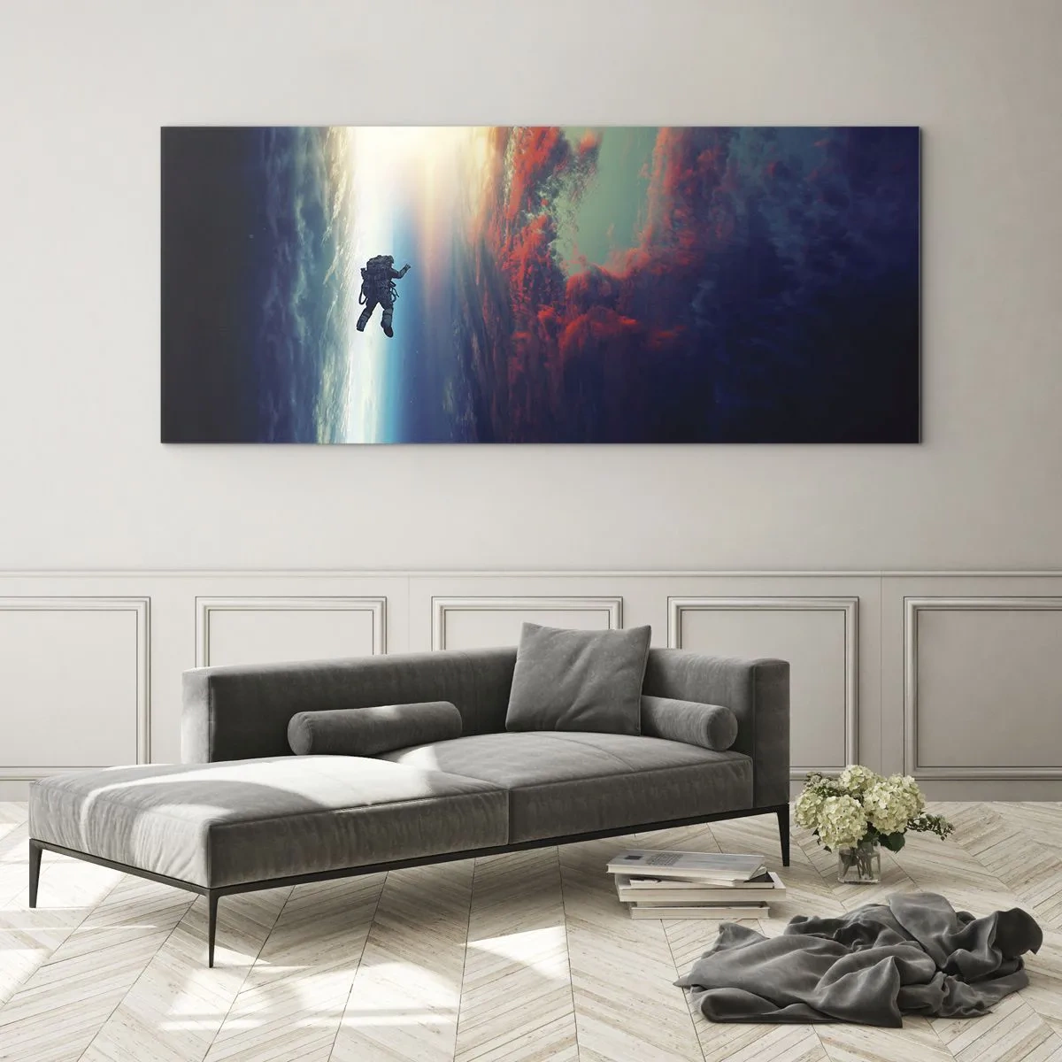Obraz na skle - Tvárou v tvár vesmíru - 120x50 cm