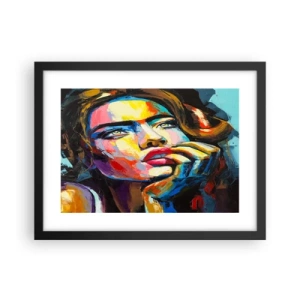 Plagát v čiernom ráme - Sny, ako vtáky letia oblohou - 40x30 cm