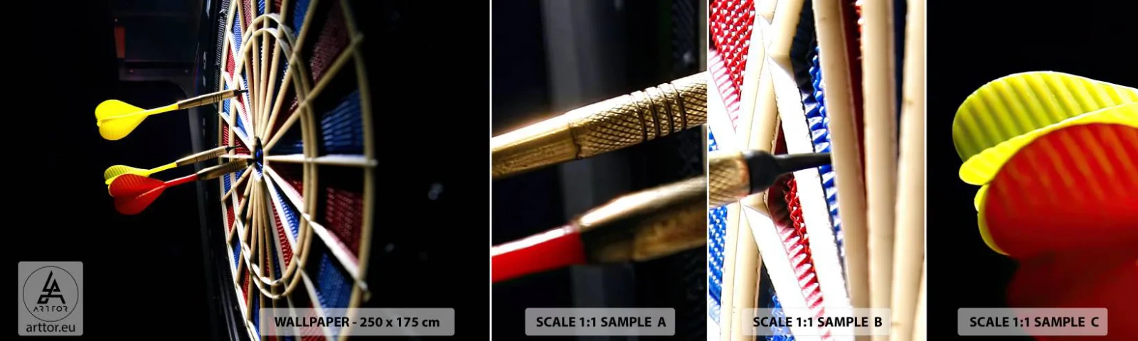 Vzorka Fototapeta Standard Eco - Presný zásah - Šport, Rivalita, Hra - 100x30 cm