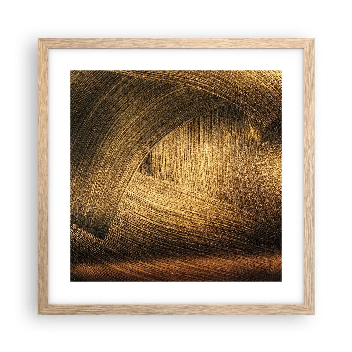 Plagát v ráme zo svetlého duba - V zlatom labyrinte - 40x40 cm