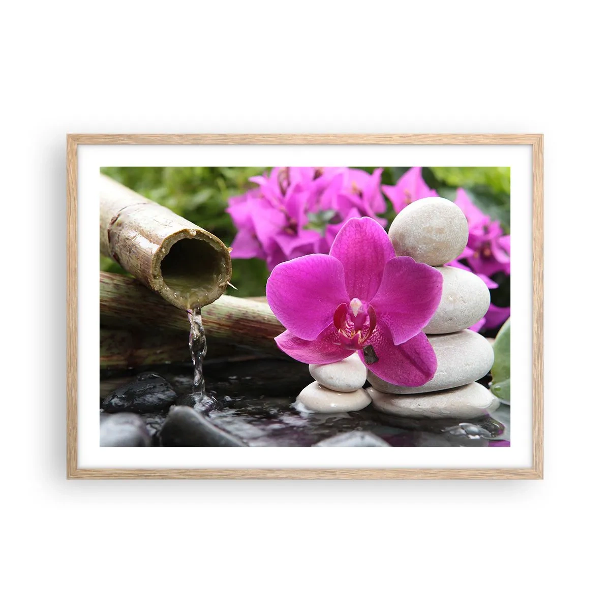 Plagát v ráme zo svetlého duba - Už odpočívaš - 70x50 cm