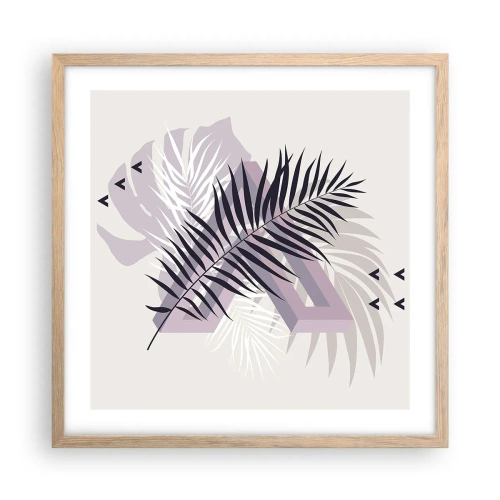 Plagát v ráme zo svetlého duba - Tieň tieňa - 50x50 cm