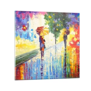 Obraz na skle - A všetko je jasné - 70x70 cm