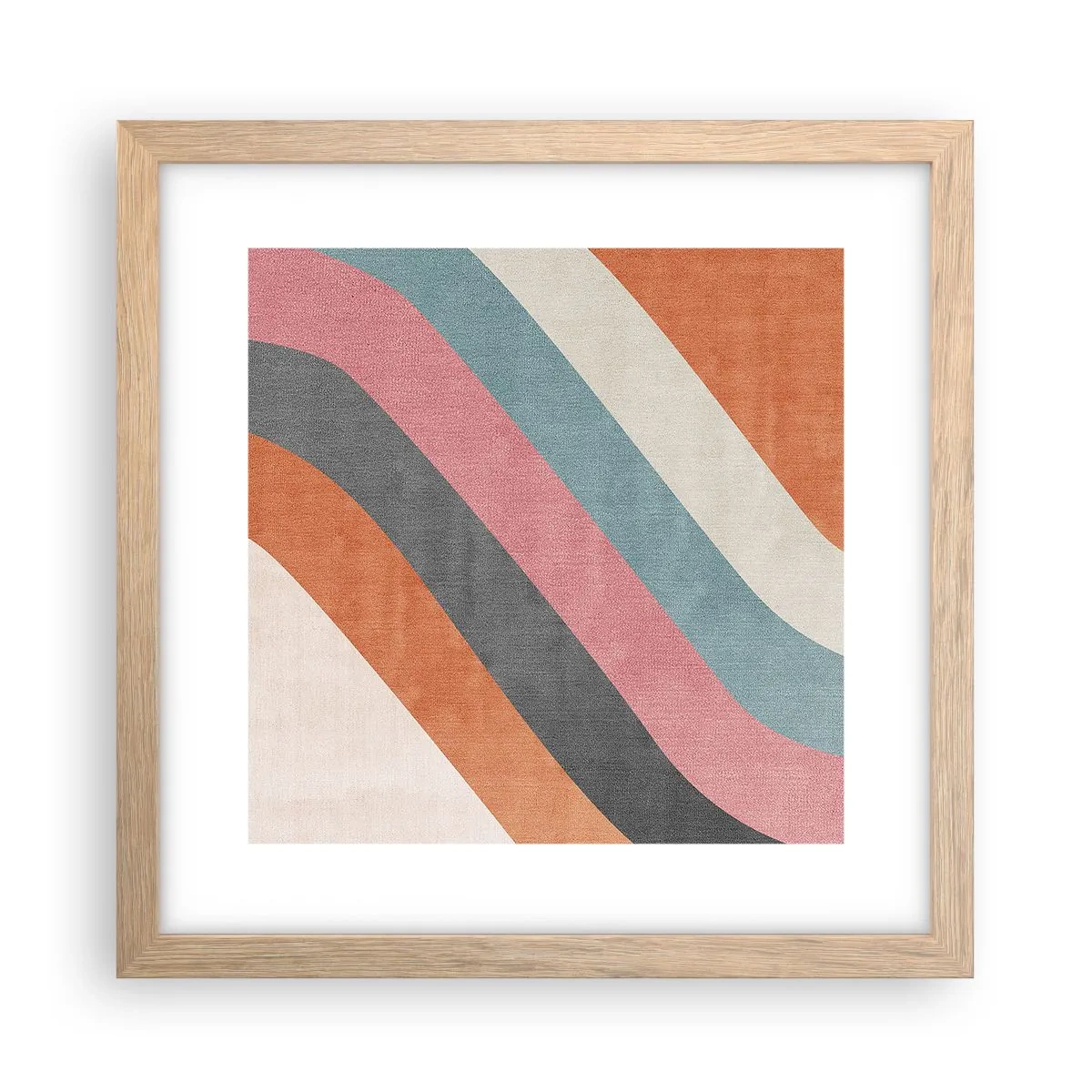 Plagát v ráme zo svetlého duba - Diagonálna kompozícia – pohyb - 30x30 cm