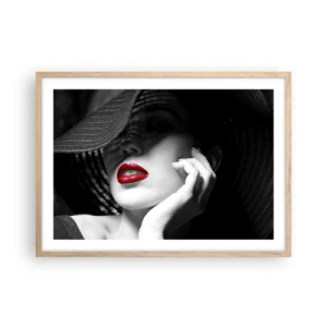 Plagát v ráme zo svetlého duba - Štúdia v šarlátovej - 70x50 cm