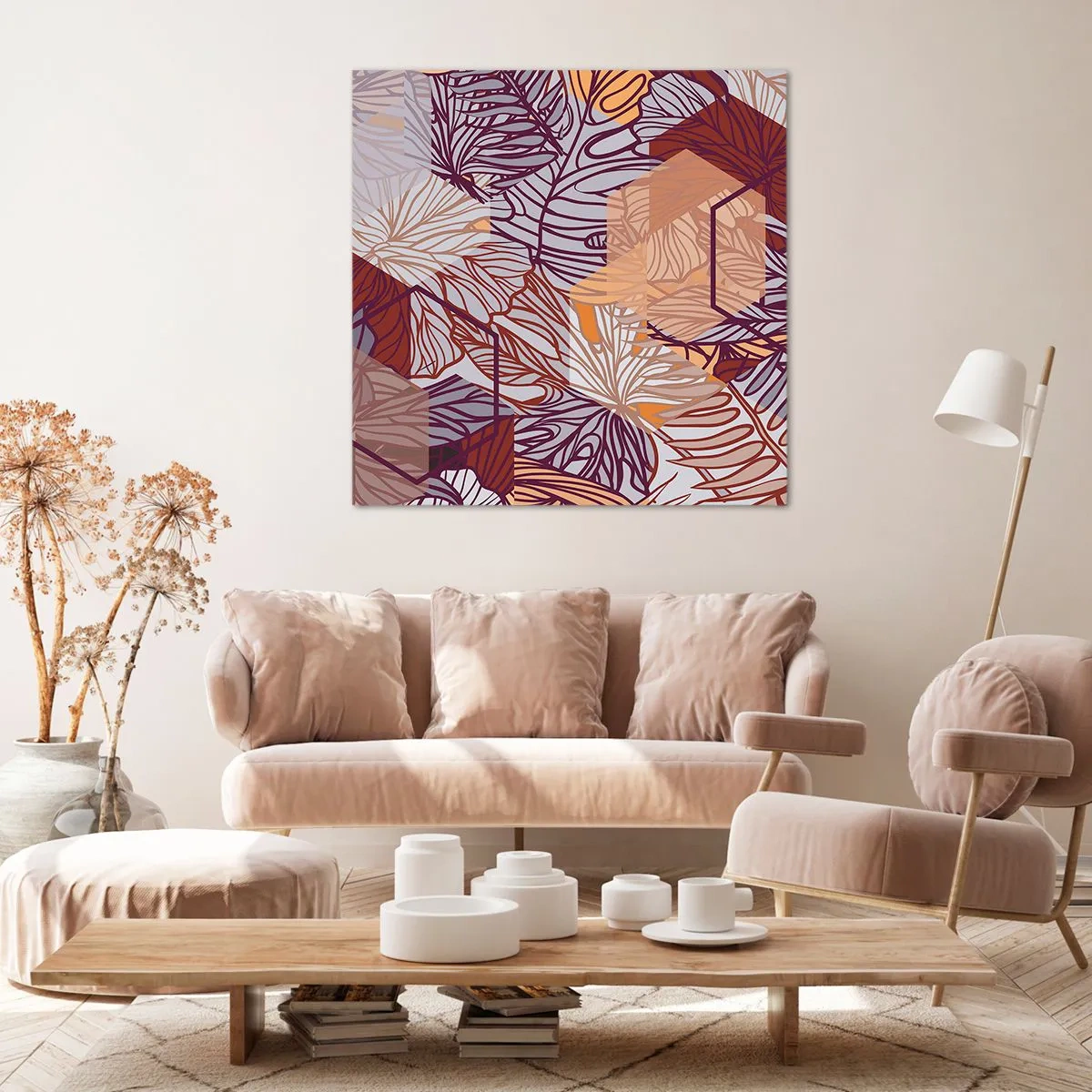 Obraz na plátne - Nemožný vzťah medzi geometriou a prírodou - 30x30 cm