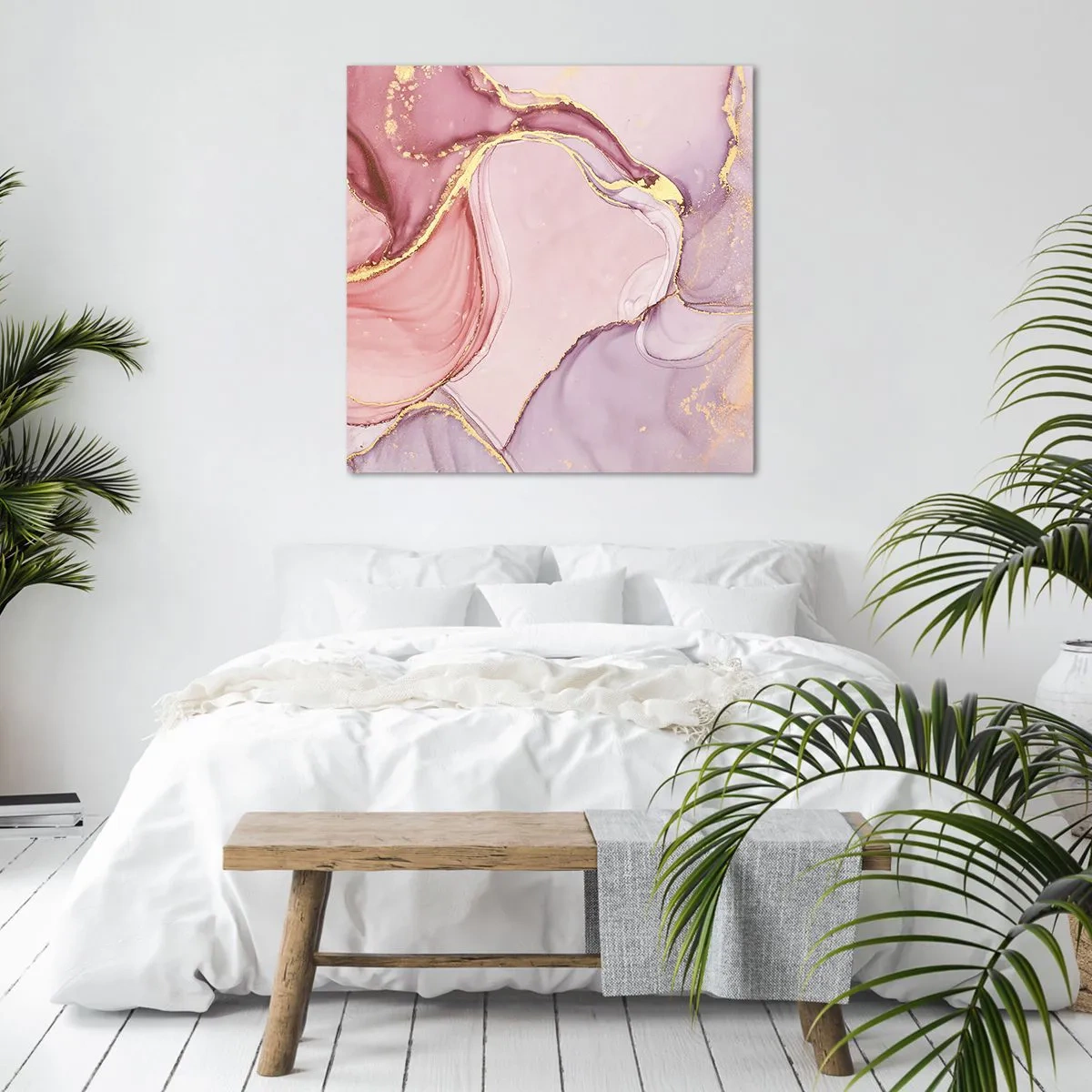 Obraz na plátne - Maznanie farieb - 50x50 cm