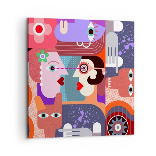 Obraz na plátne - Tvárou v tvár - 50x50 cm