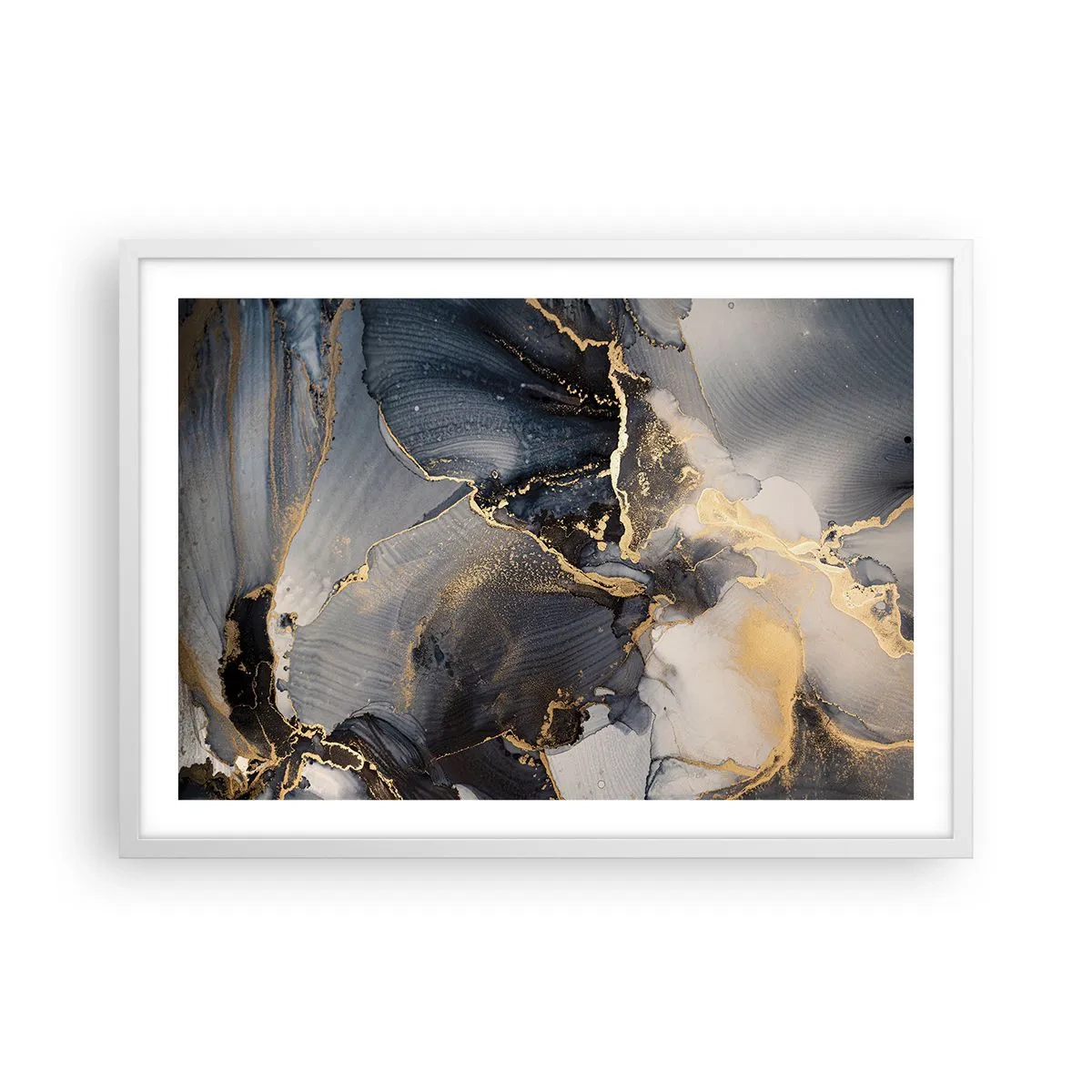 Plagát v bielom ráme - Život kameňa - 70x50 cm