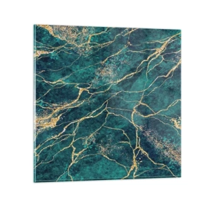 Obraz na skle - Zlatá žila - 60x60 cm