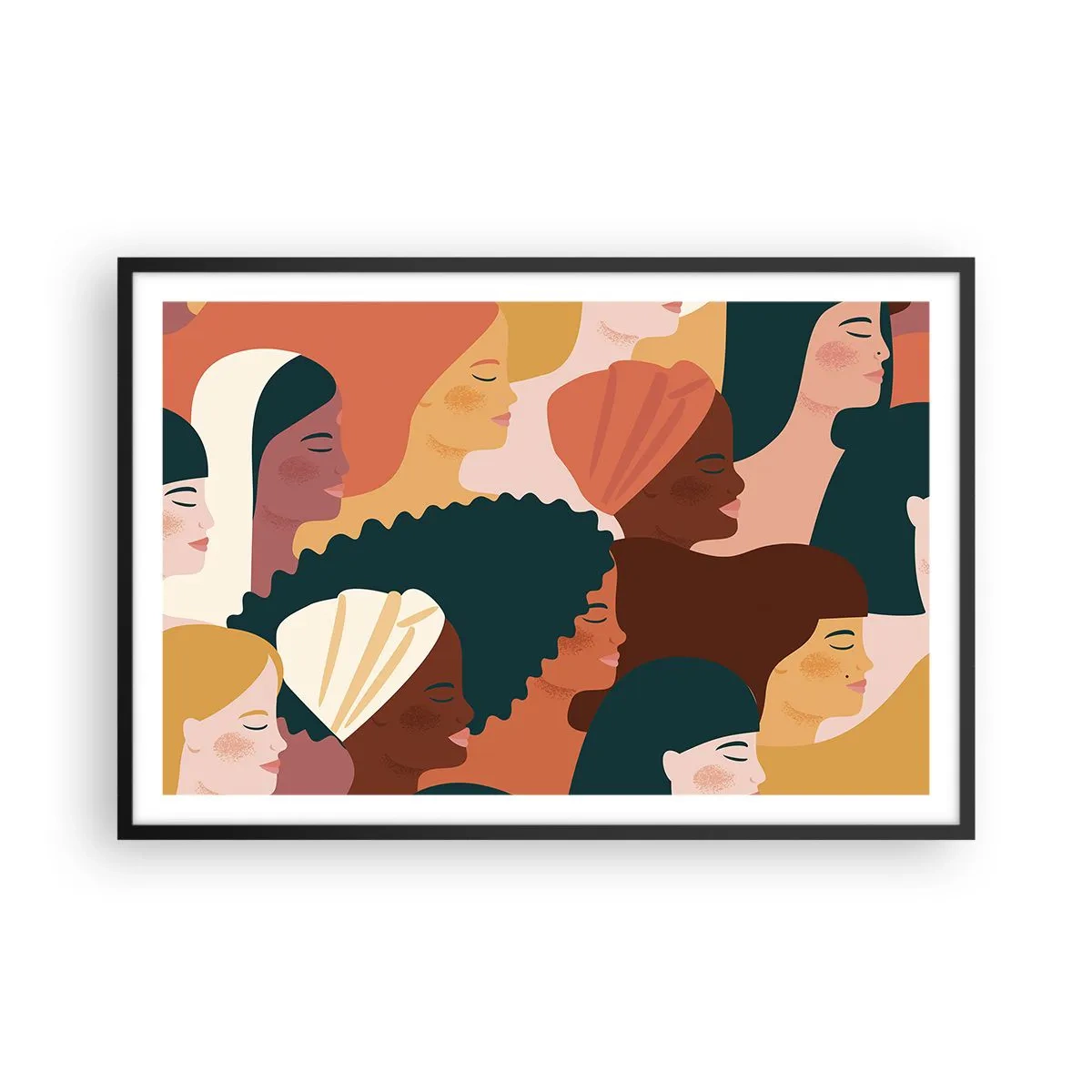 Plagát v čiernom ráme - Iba ženskosť - 91x61 cm